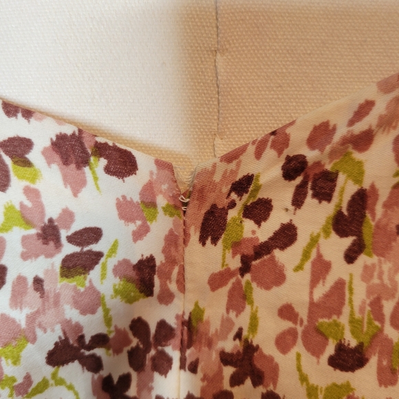 Vintage 1950s Floral Dress Off The Shoulder Cocktail Women's - Picture 7 of 14